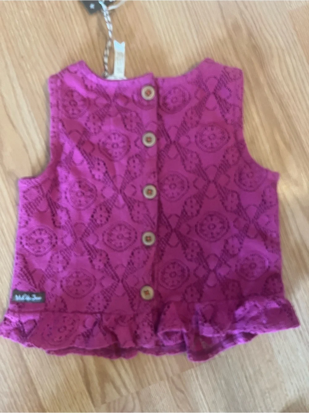 Matilda Jane Girl's Fuchsia Lace Peplum Tank
